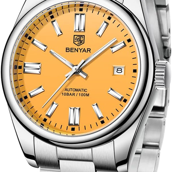 BENYAR montre automatique de luxe étanche en acier inoxydable pour homme