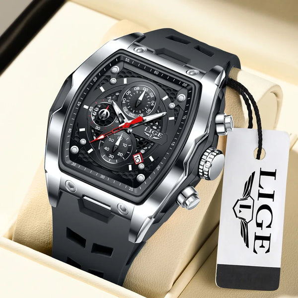 LIGE VELTOR CHRONO montre hommes de luxe étanche Quartz