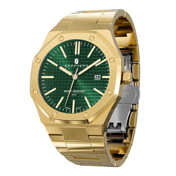 SAPPHERO Montres de luxe en or rose pour hommes