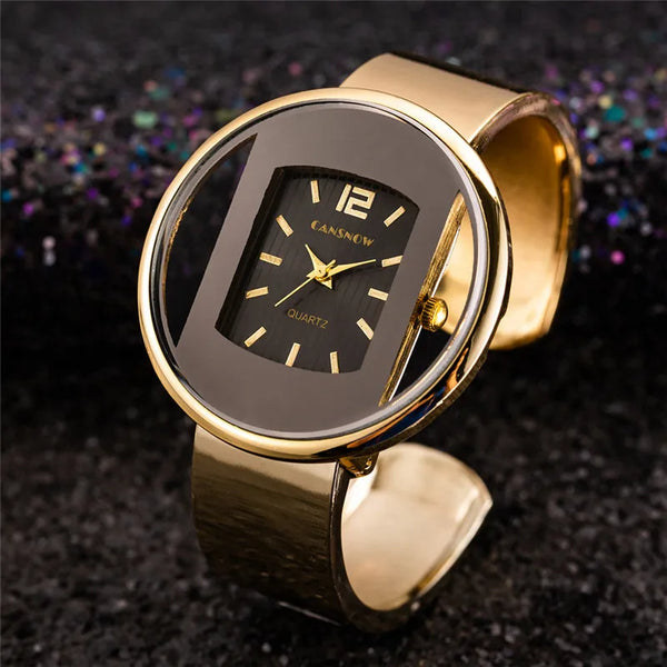 CANSNOW montre pour femmes mode Bracelet en acier léger