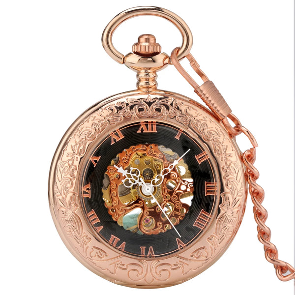 Montre de Poche ROSA en Or Rose pour Homme et Femmes