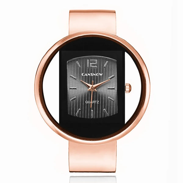 CANSNOW montre pour femmes mode Bracelet en acier léger