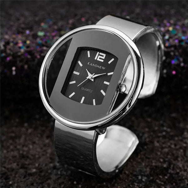 CANSNOW montre pour femmes mode Bracelet en acier léger