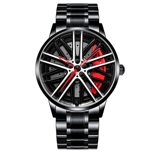 Montre NIBOSI étanche en acier inoxydable avec cadran creux pour homme