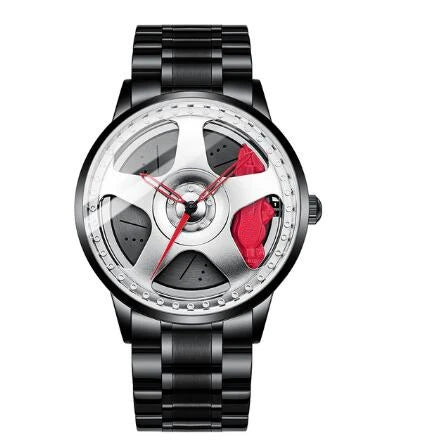 Montre NIBOSI étanche en acier inoxydable avec cadran creux pour homme