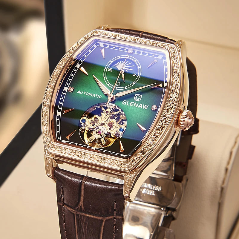 GLENAW Montre mécanique entièrement automatique pour homme