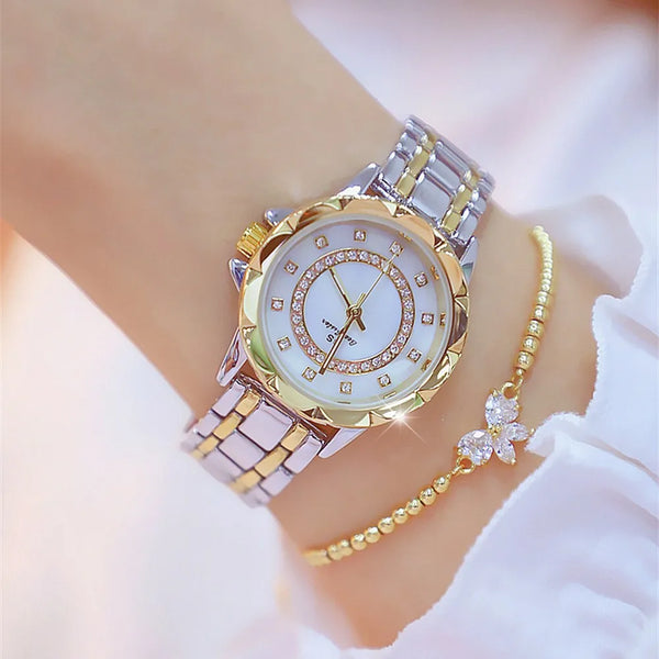 Bee Suter Montre élégante en diamant pour femme