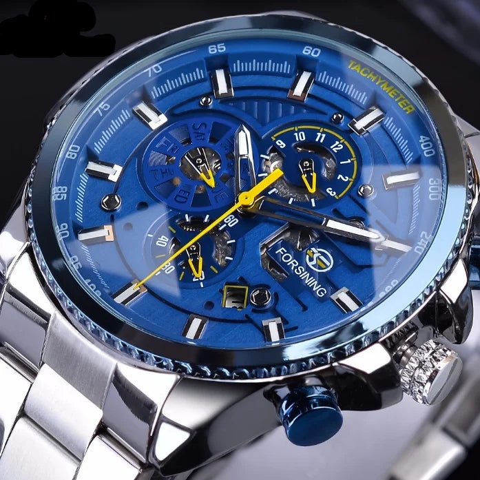 FORSINING Montre mécanique multifonctionnelle étanche pour hommes