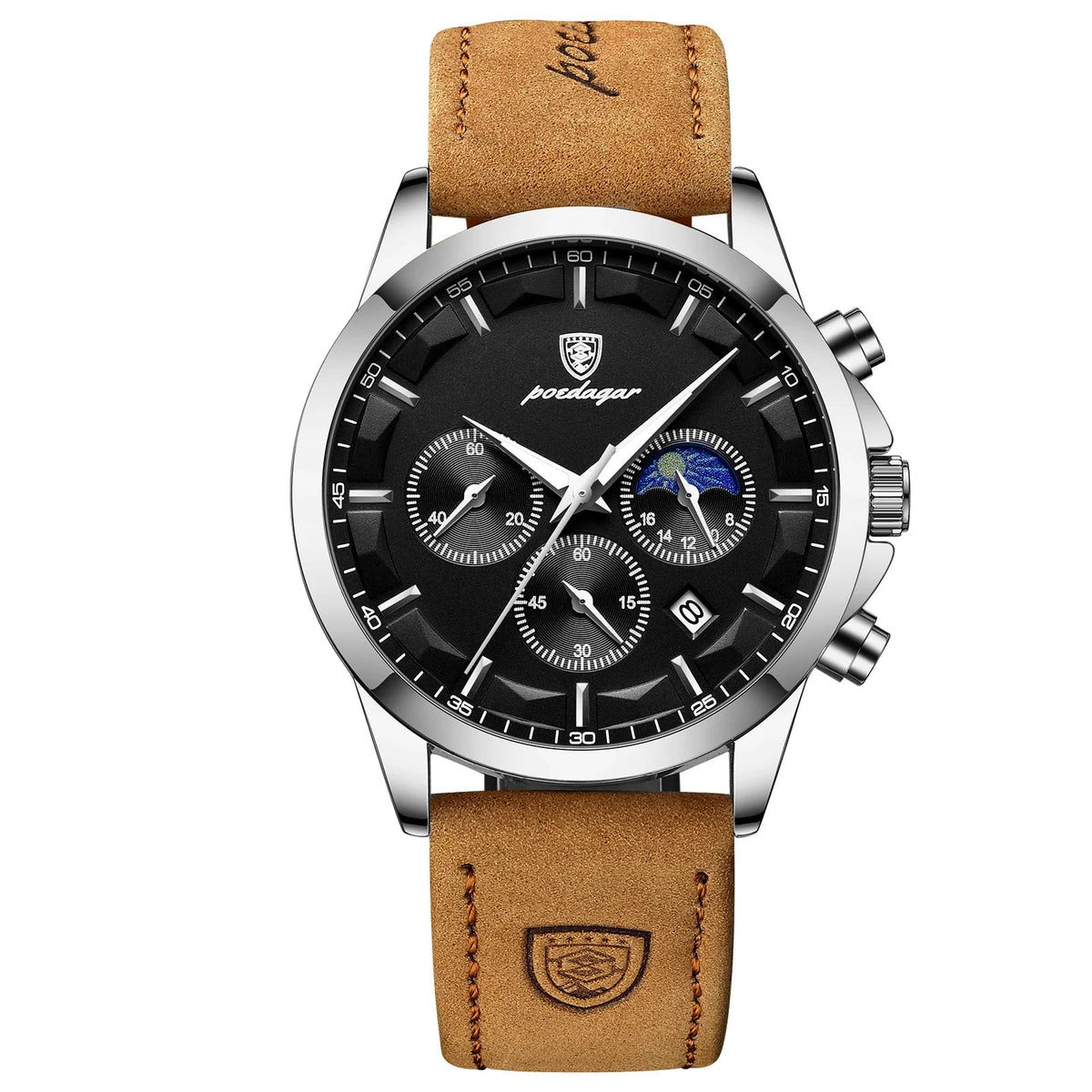 POEDAGAR QUARTZ montre hommes de luxe sport