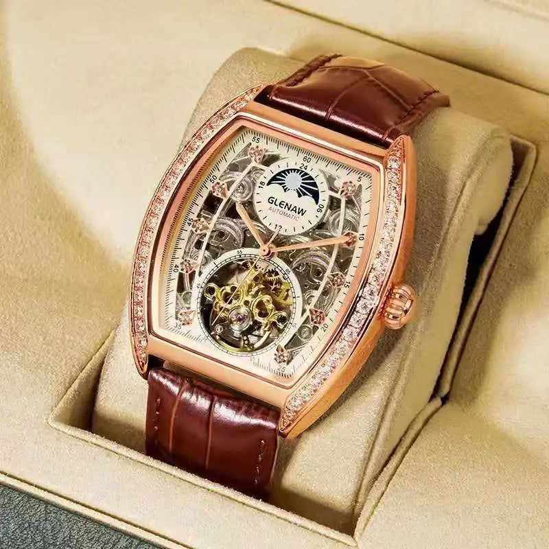 GLENAW Montre mécanique entièrement automatique pour homme