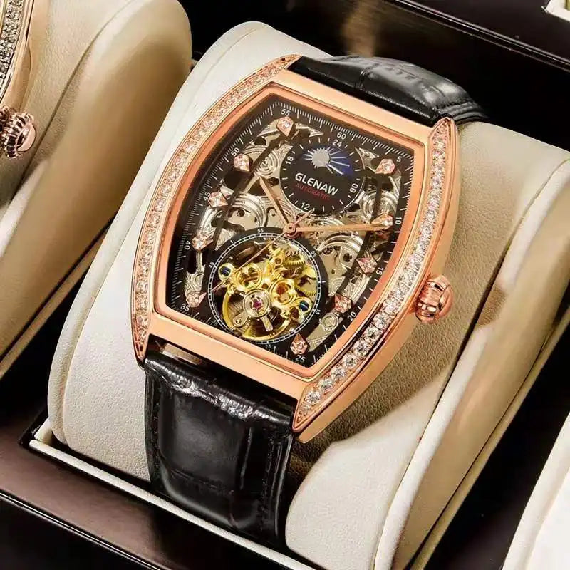 GLENAW Montre mécanique entièrement automatique pour homme