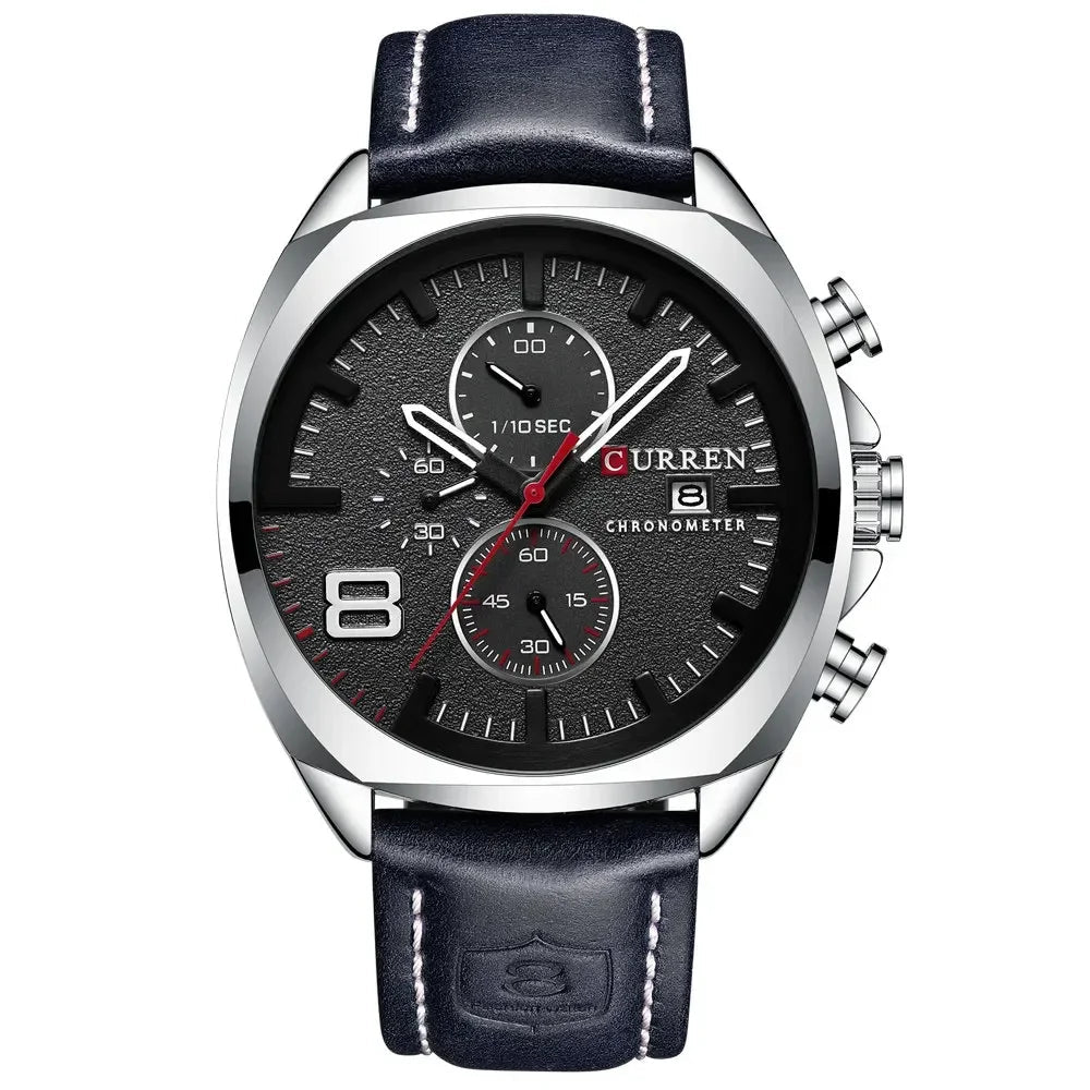 CURREN 8324 montre cuir décontracté hommes