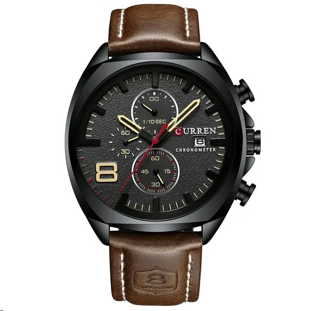 CURREN 8324 montre cuir décontracté hommes
