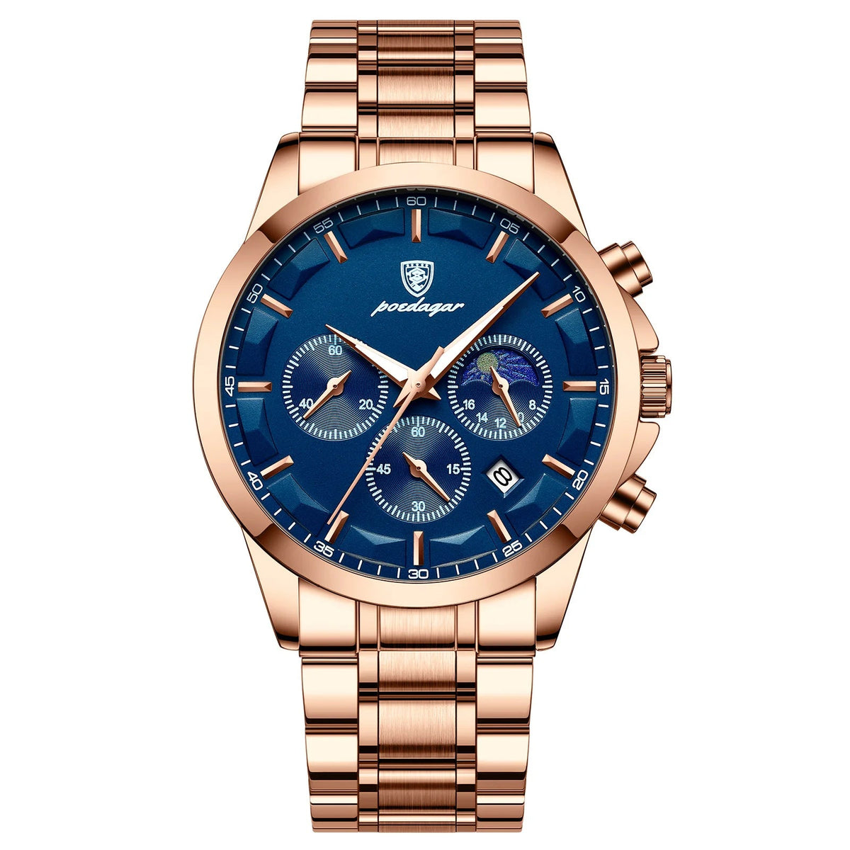 POEDAGAR QUARTZ montre hommes de luxe sport