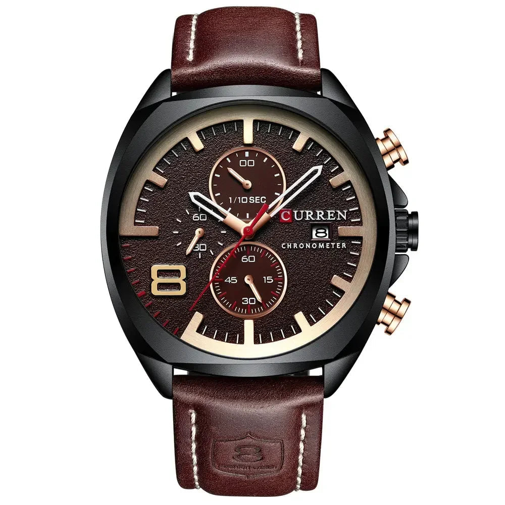 CURREN 8324 montre cuir décontracté hommes