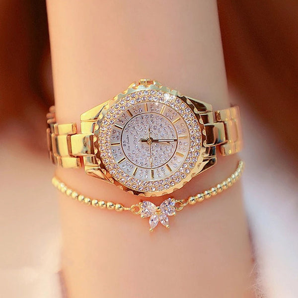 BS Montre diamant pour femmes