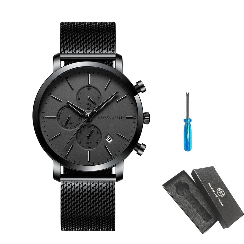 Montre-bracelet HANNAH MARTIN en acier inoxydable pour homme