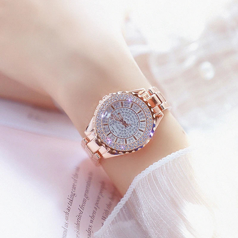 BS Montre diamant pour femmes