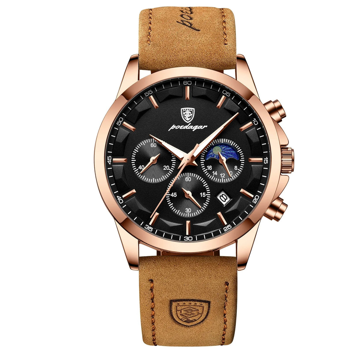 POEDAGAR QUARTZ montre hommes de luxe sport