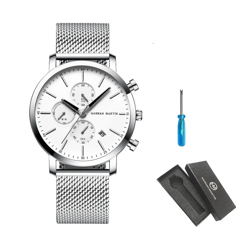 Montre-bracelet HANNAH MARTIN en acier inoxydable pour homme