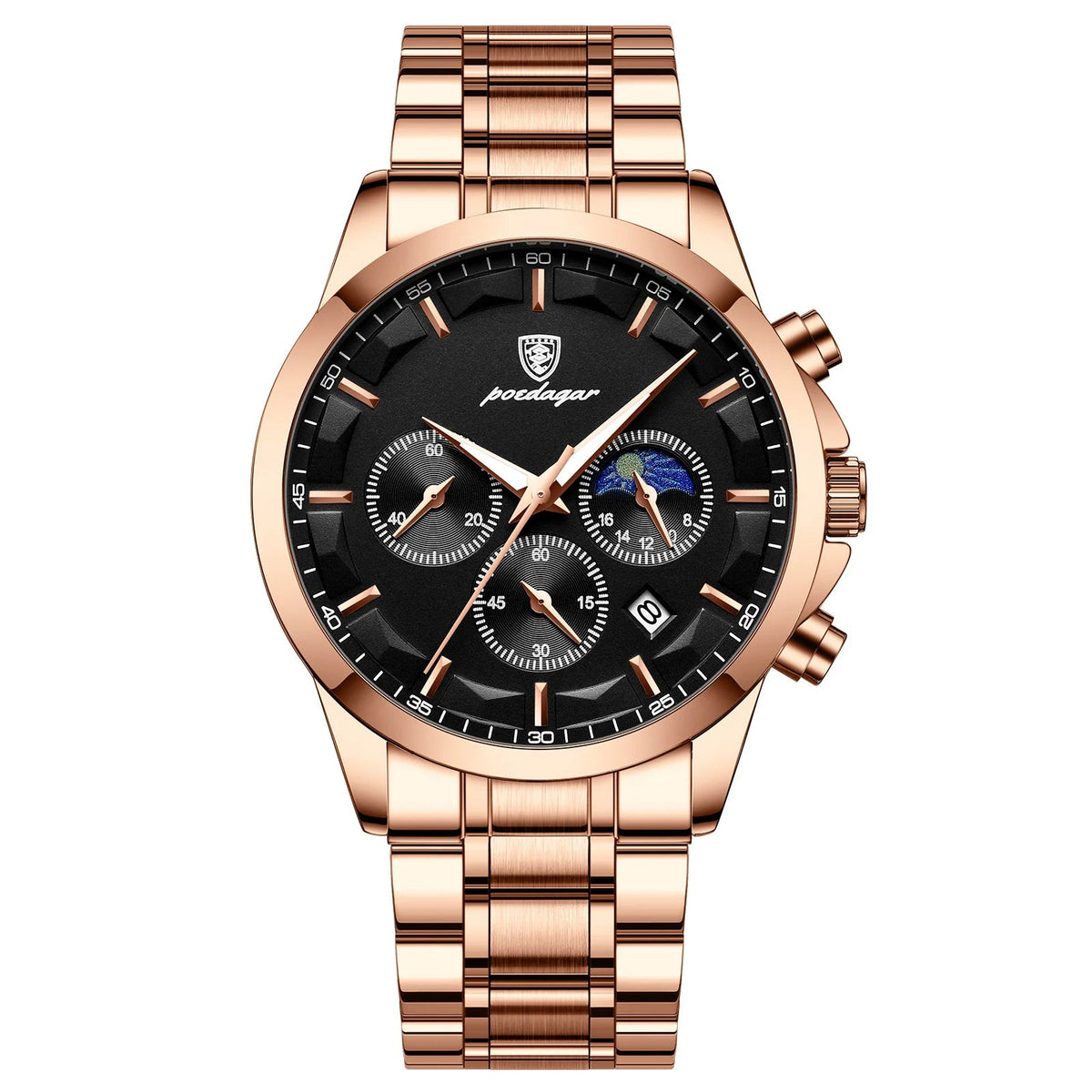 POEDAGAR QUARTZ montre hommes de luxe sport
