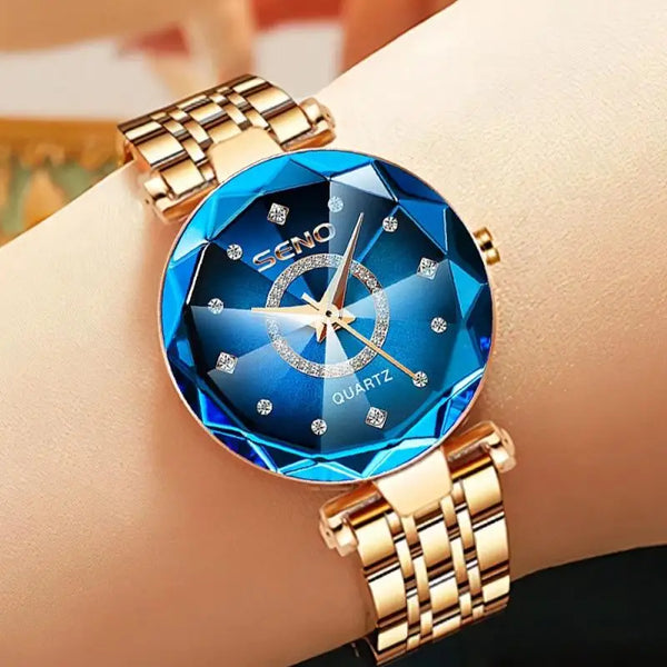 SENO Montre bracelet en cristal pour femmes