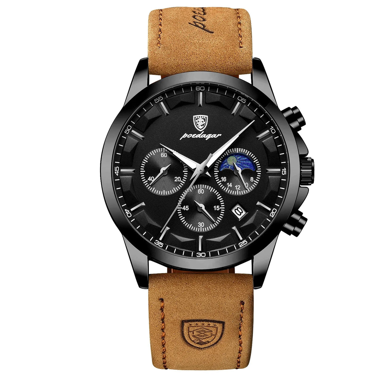 POEDAGAR QUARTZ montre hommes de luxe sport