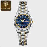 Montre-Bracelet POEDAGAR de Luxe en Acier Inoxydable pour Femme